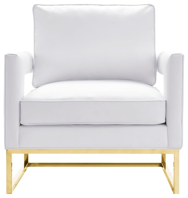Avery Leather Chair White