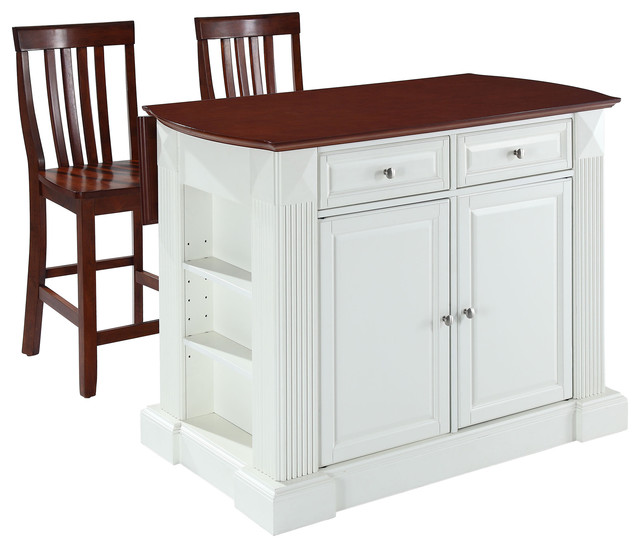 Kitchen Island Cart With Stools drop leaf breakfast kitchen island, white, 24" cherry school house Kitchen Island Cart With Stools drop leaf breakfast kitchen island, white, 24" cherry school house