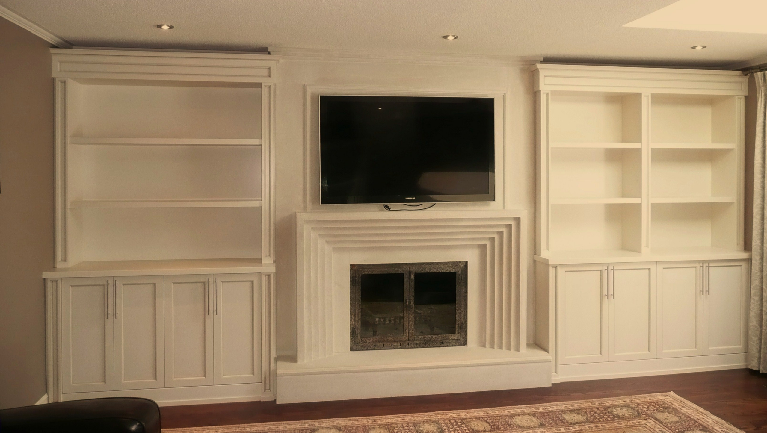 Built-in Units around Fireplace