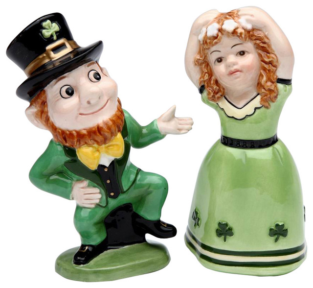 Irish Boy And Girl Dancing Salt and Pepper Shaker Contemporary Salt And Pepper Shakers And