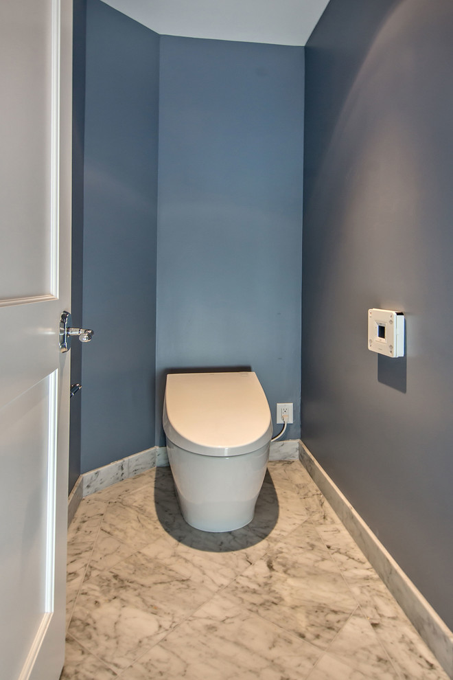 This is an example of a traditional powder room in San Francisco.