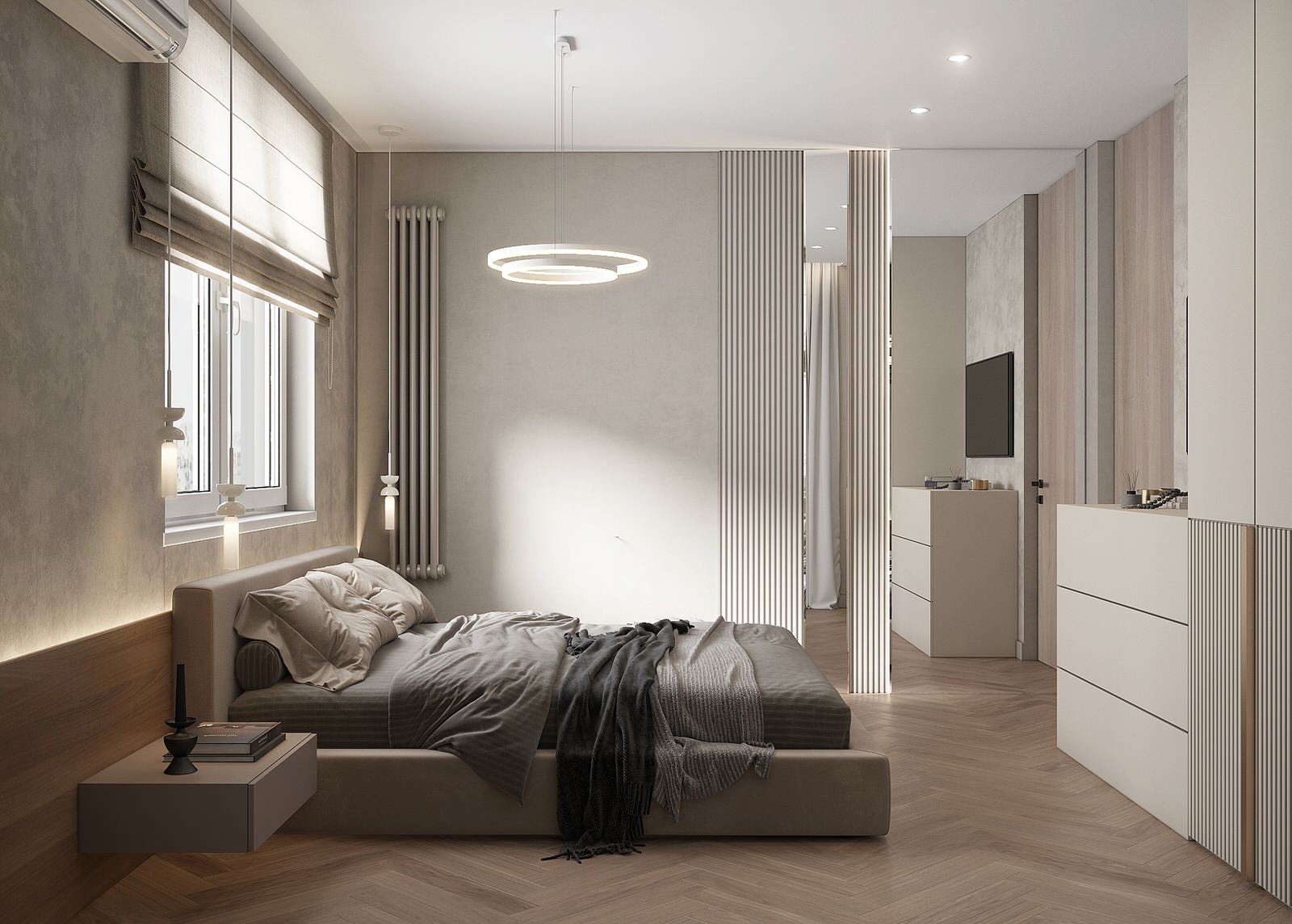 Современный светлый интерьер квартиры