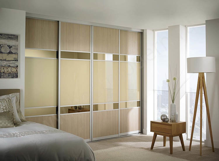 Современный дизайн шкафов-купе с фасадами ЛДСП