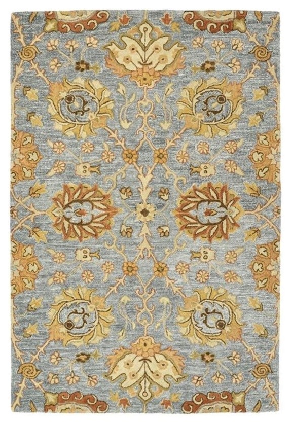 Kaleen Hand-Tufted Brooklyn Wool Rug, Slate, 5'x7'6"