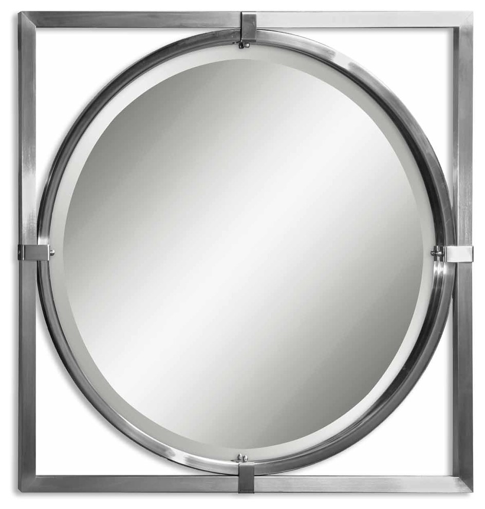 Kagami Brushed Nickel Mirror