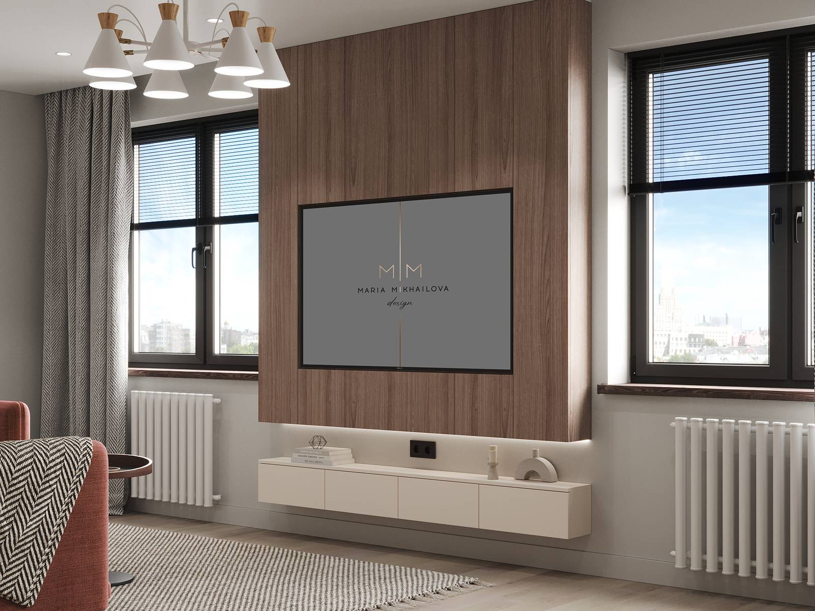 Квартира для молодой семьи с элементами сканди