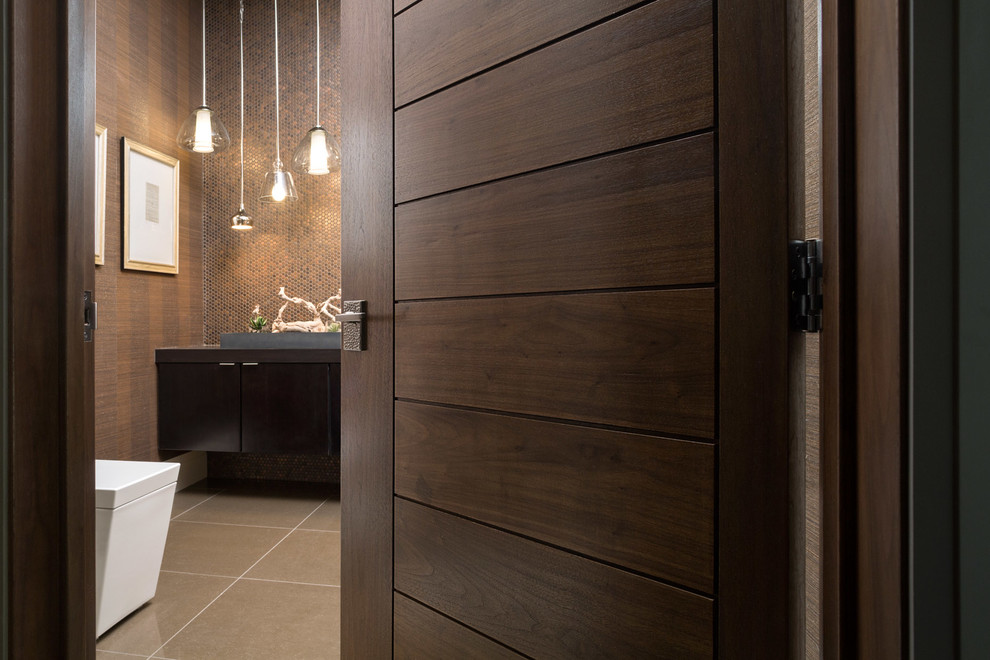 Las Vegas Modern Home Interior Solid Wood Walnut Door Modern Bathroom Denver By Trustile Doors