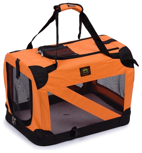 Folding Zippered Vista View House Pet Crate Traditional Dog Kennels