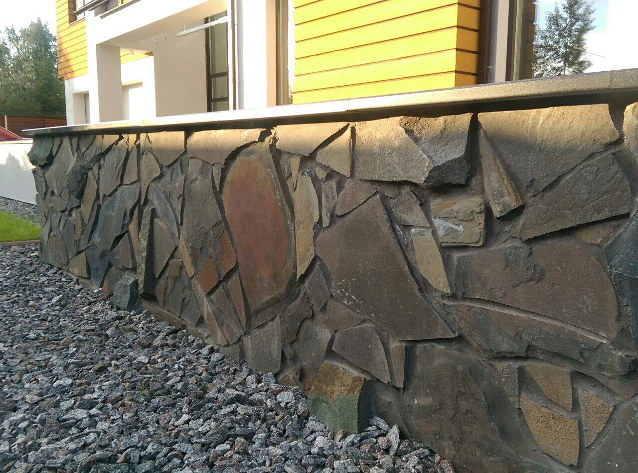 Облицовка подпорных стенок