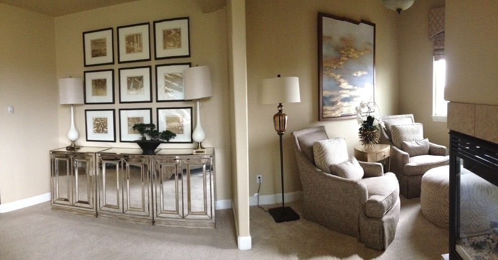 Transitional home design photo in Denver