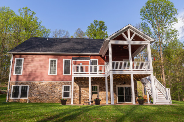 Street Covered Deck with patio contemporary-deck