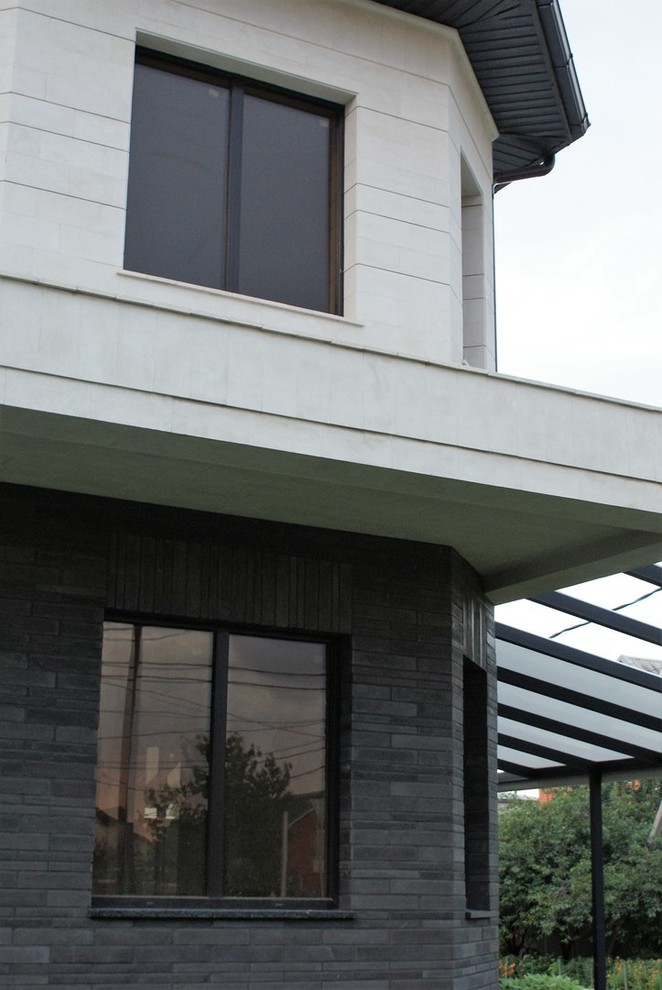 Облицовка дома декоративной ригельной плиткой