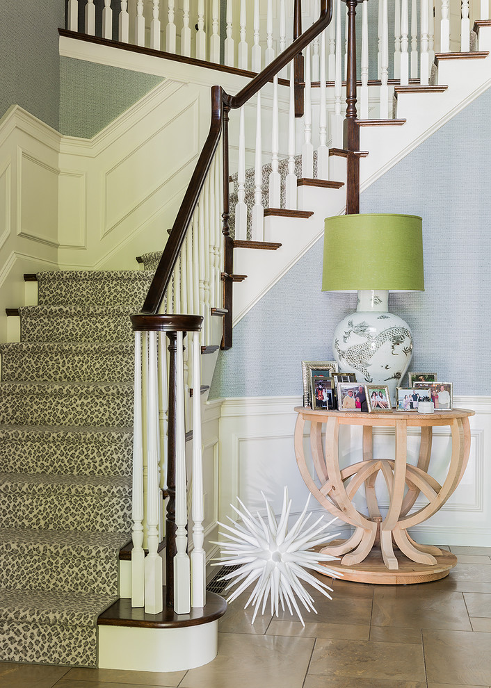 Inspiration for an eclectic staircase in Boston.