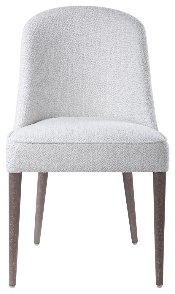 Brie Armless Chair, White,Set Of 2