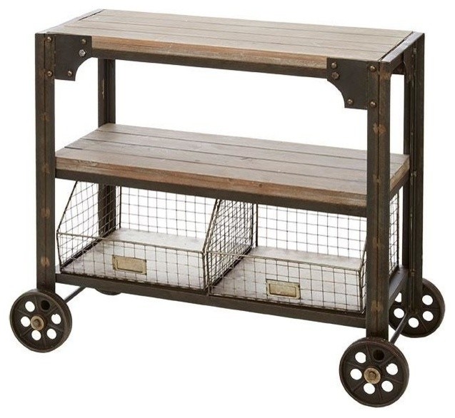 Vintage Rolling Cart With Wire Basket Storage 36 Vintage Rolling Cart With Wire Basket Storage 36 Utility Carts By Mellow Monkey Llc