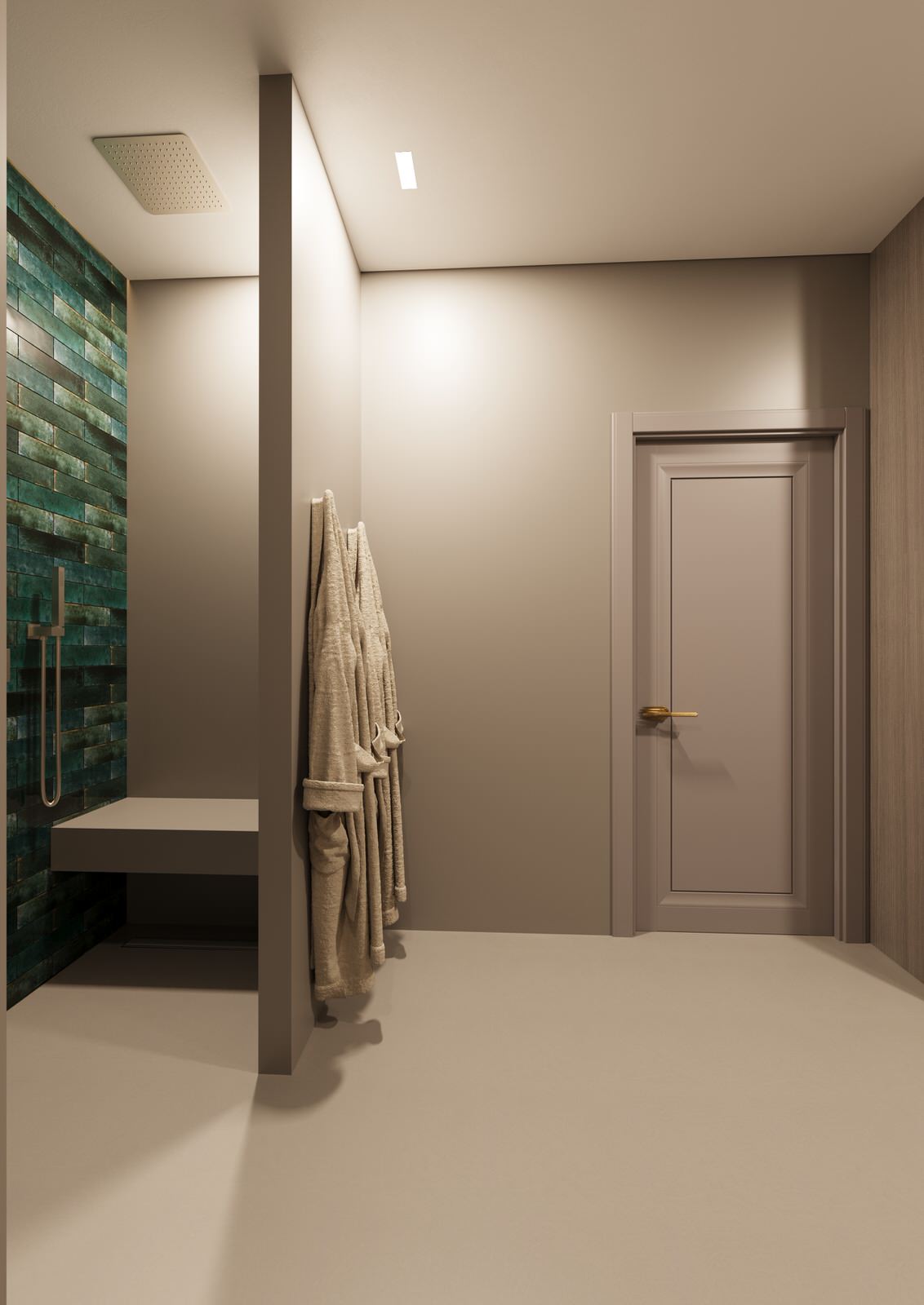 Дизайн-проект санузла микроцемент травертин