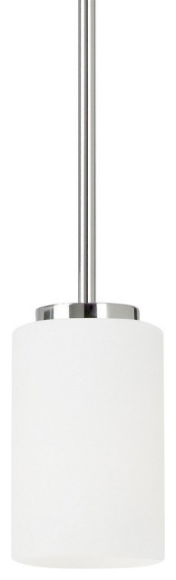 1 Light Mini-Pendant in Contemporary Style - 4 inches wide by 5.75 inches