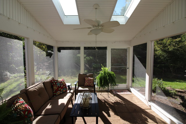 Shed Roof Screen Room Roanoke Traditional Porch