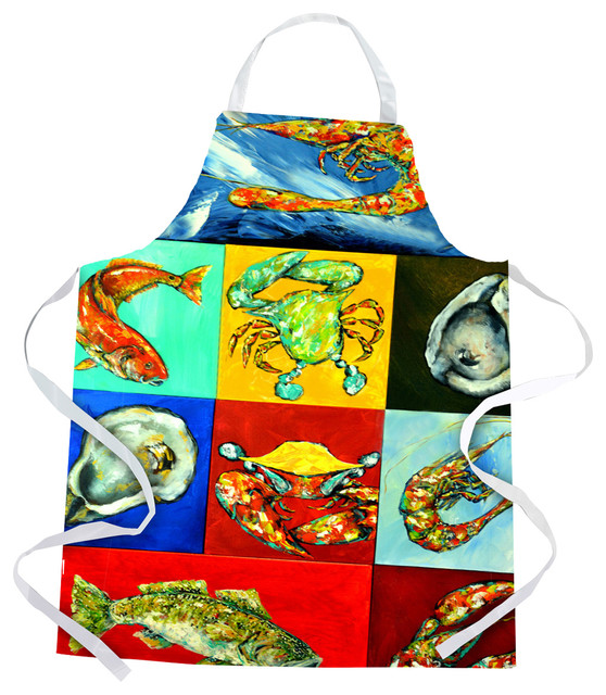 Mixed Seafood Apron, Mw1250Apron Beach Style Aprons by thestore