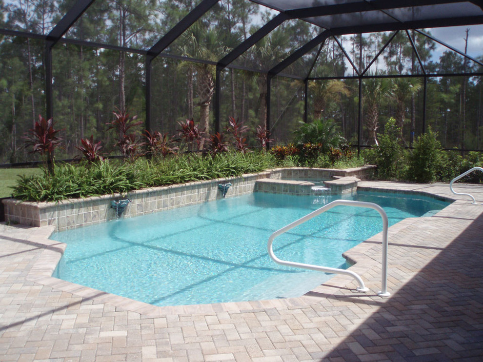 Example of a trendy pool design in Miami