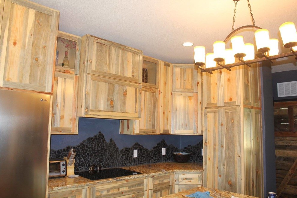 Mountain style kitchen photo in Denver