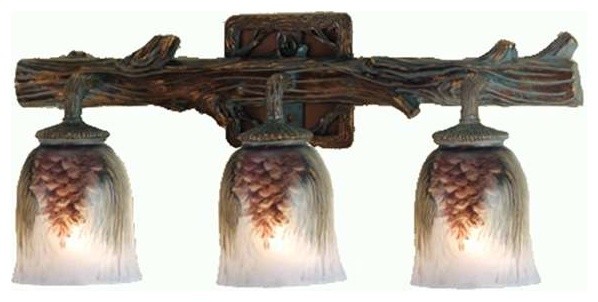 meyda lighting 23w northwoods pinecone 3 light hand painted vanity light rustic bathroom - Rustic Bathroom Vanity Lights meyda lighting 23w northwoods pinecone 3 light hand painted vanity light rustic bathroom - Rustic Bathroom Vanity Lights