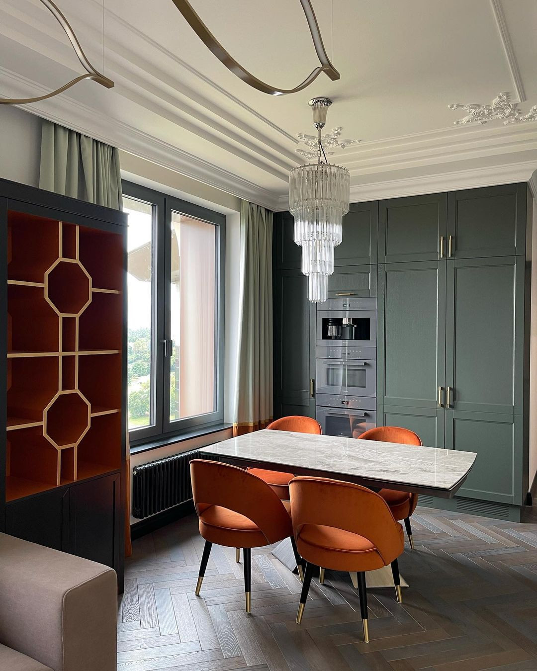 Кухня в цвете “Еловый лес”