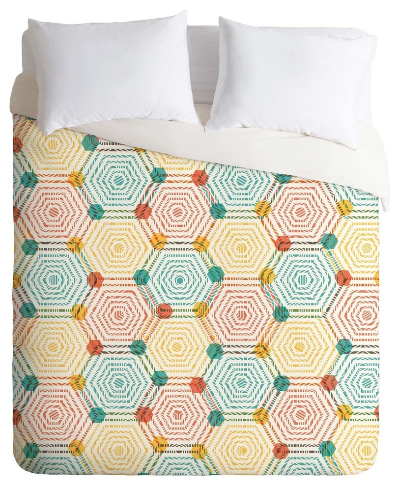 Deny Designs Sam Osborne Hexagon Weave Duvet Cover - Lightweight