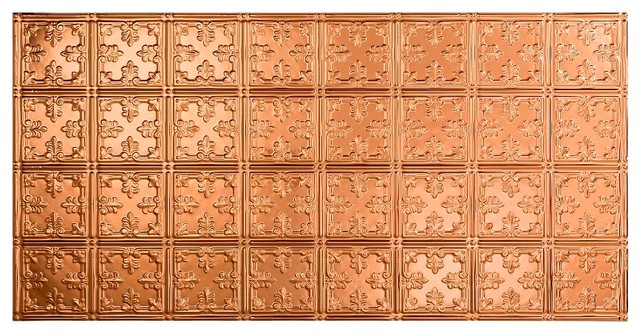 Fasade Traditional 10 Ceiling Tile Sample Polished Copper