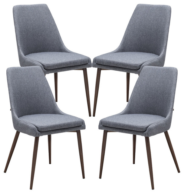 Elric Dining Chair Set Of 4 Midcentury Chairs By Elric Dining Chair Set Of 4 Gray