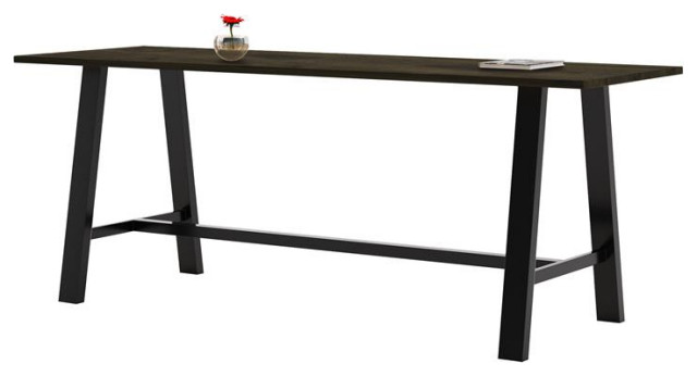 KFI 42 x 108 x 41" H Conference Table - Vintage Steel frame - Espresso