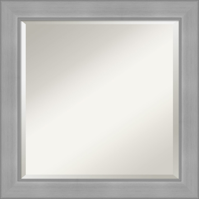 Vista Brushed Nickel Bathroom Vanity Wall Mirror Transitional