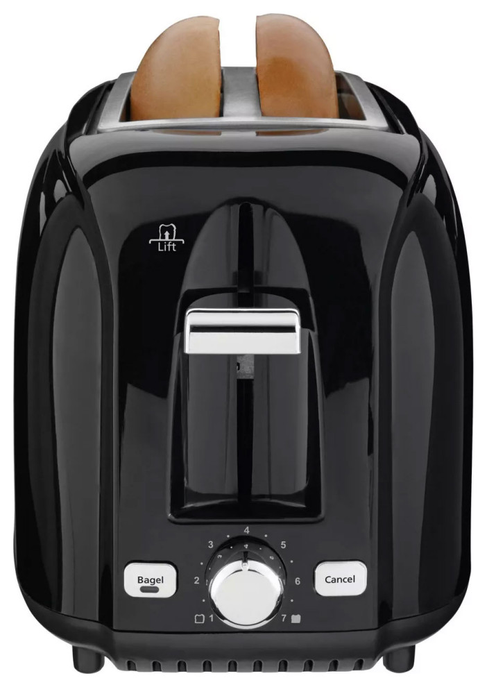 Sunbeam Black 2 Slice Toaster with Frozen Feature Traditional
