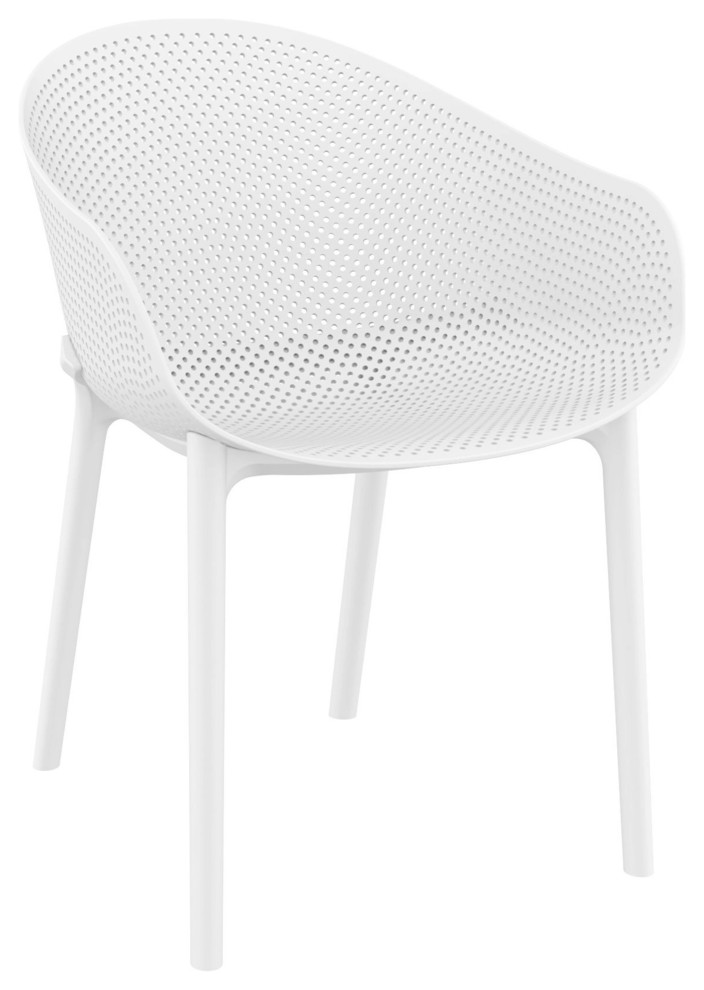 Compamia Sky Outdoor Dining Chair, Set of 2, White