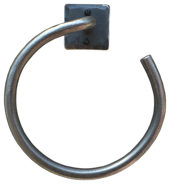 Plain Jayne Iron Towel Ring, Natural Iron