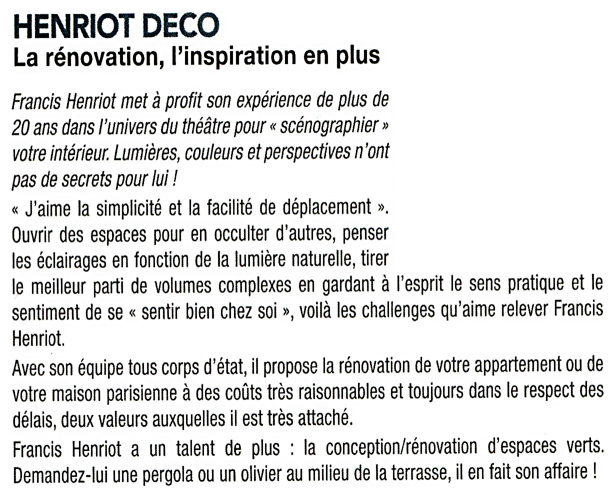 Parutions Presse