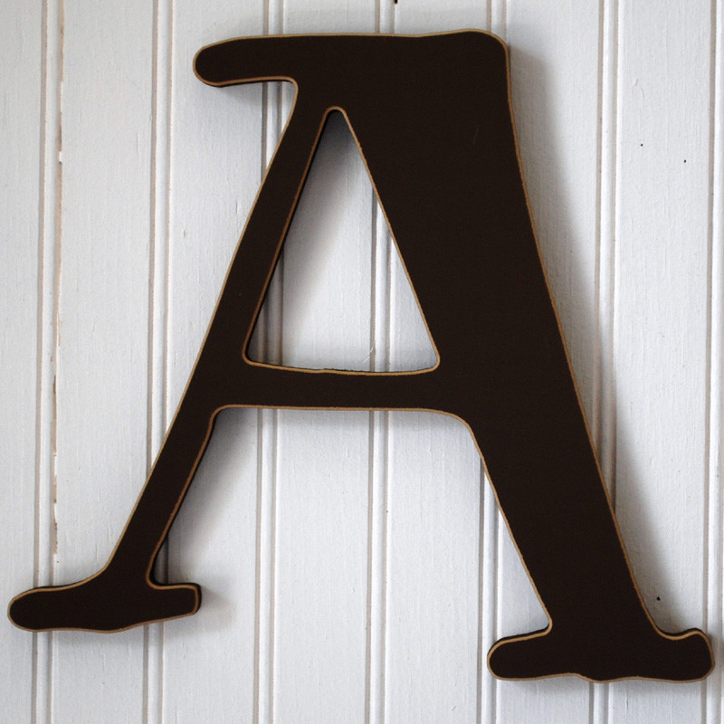 On Sale Capital Wall Letters in Chocolate Brown - Letter A