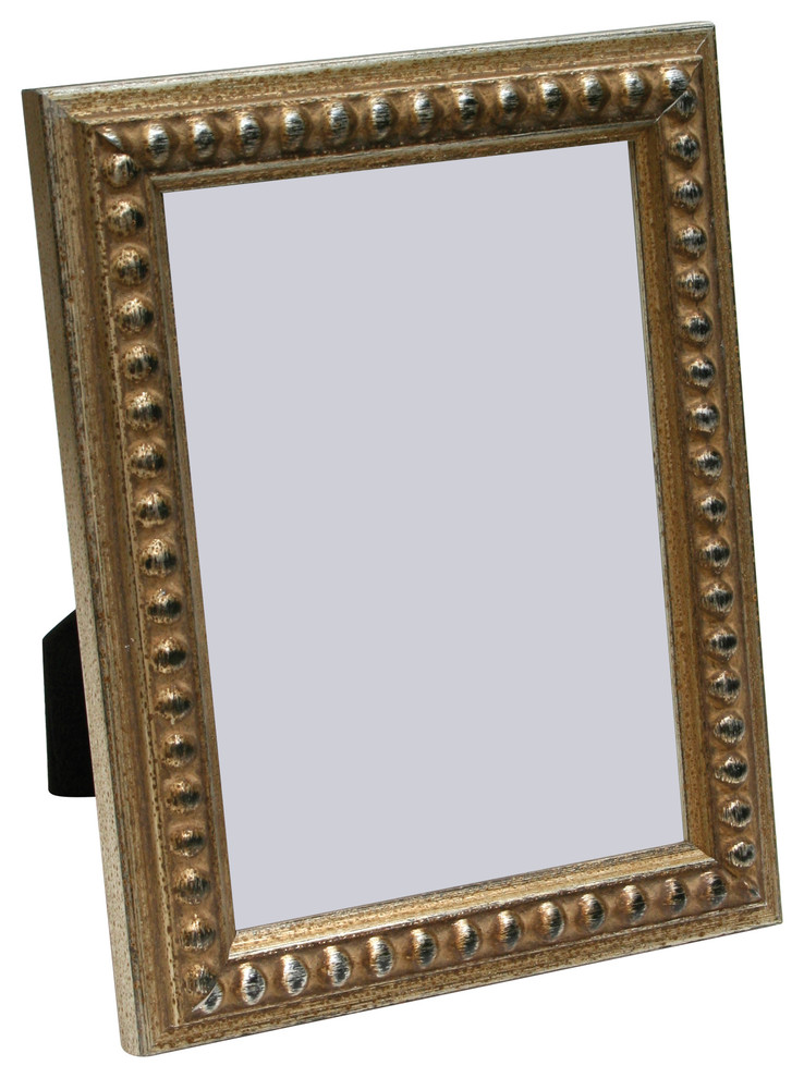 Arezzo Antique Frame, Silver With Beads, 5"x7"