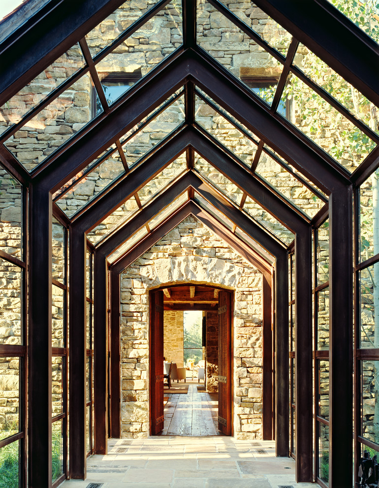 Inspiration for a large traditional hallway in Other.