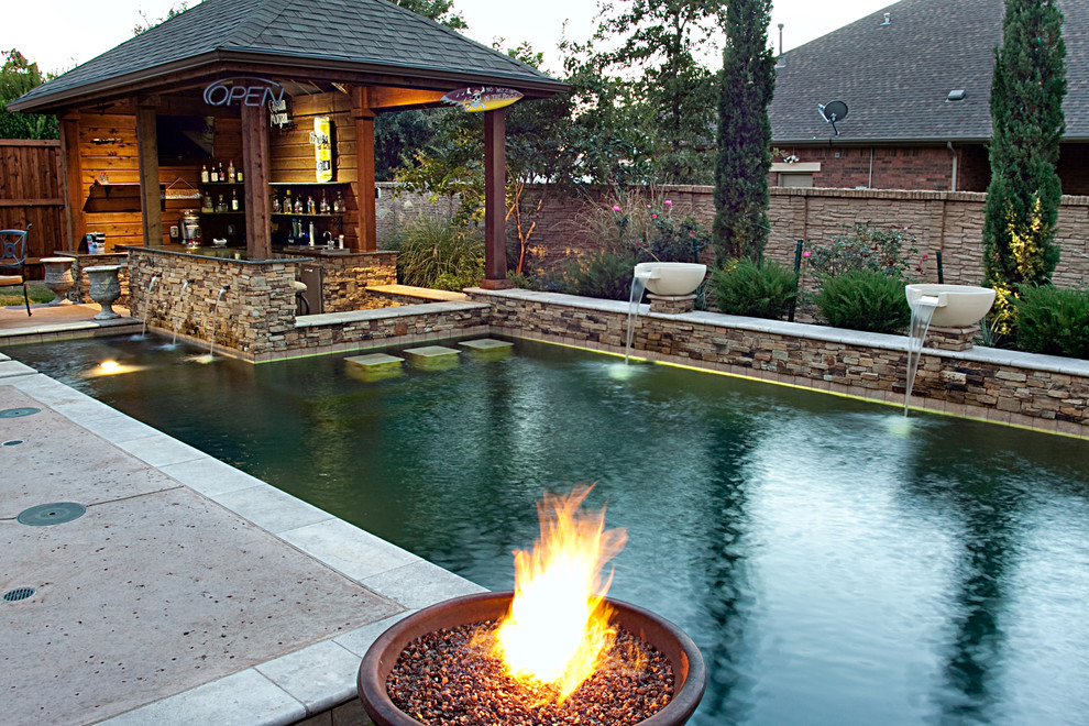 Dry Stack Custom Swimming Pool North Richland Hills Tx Rustic Pool Dallas By One Specialty Landscape Design Pools Hardscape,Vine Pattern Tattoo Designs