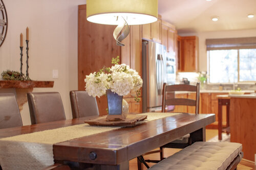Transitional dining room photo in Seattle