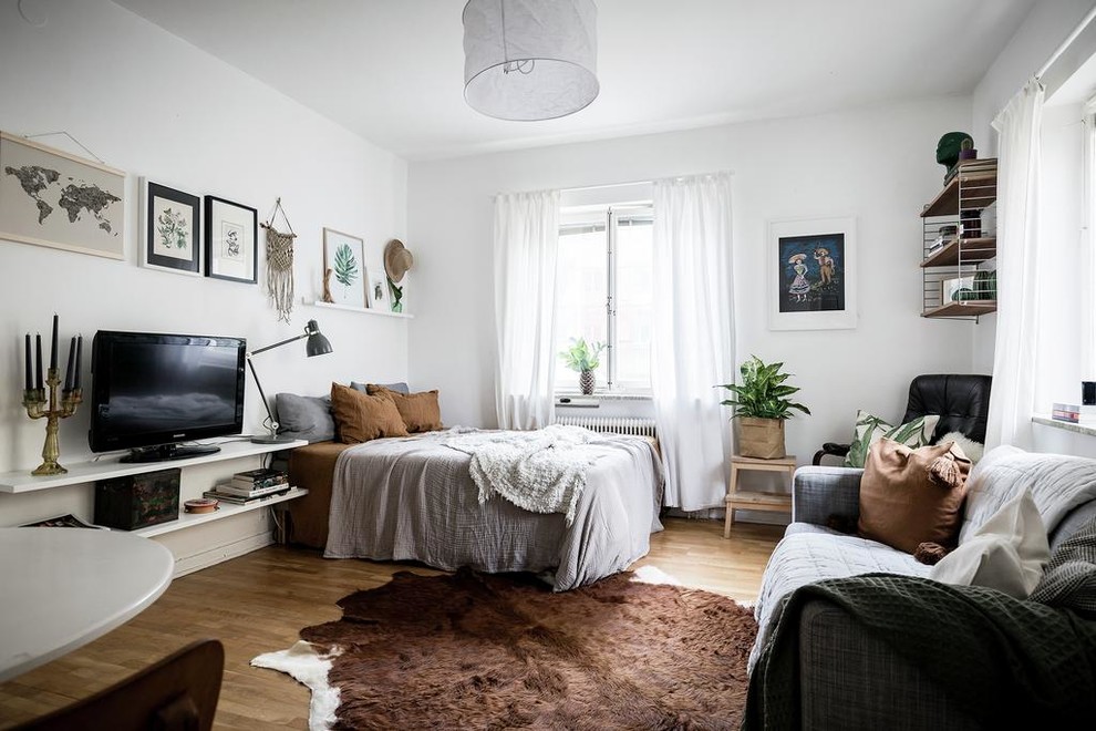 Small scandinavian bedroom in Stockholm.