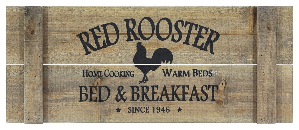 Olde Rooster Bed & Breakfast Southern Hospitality Metal Sign 