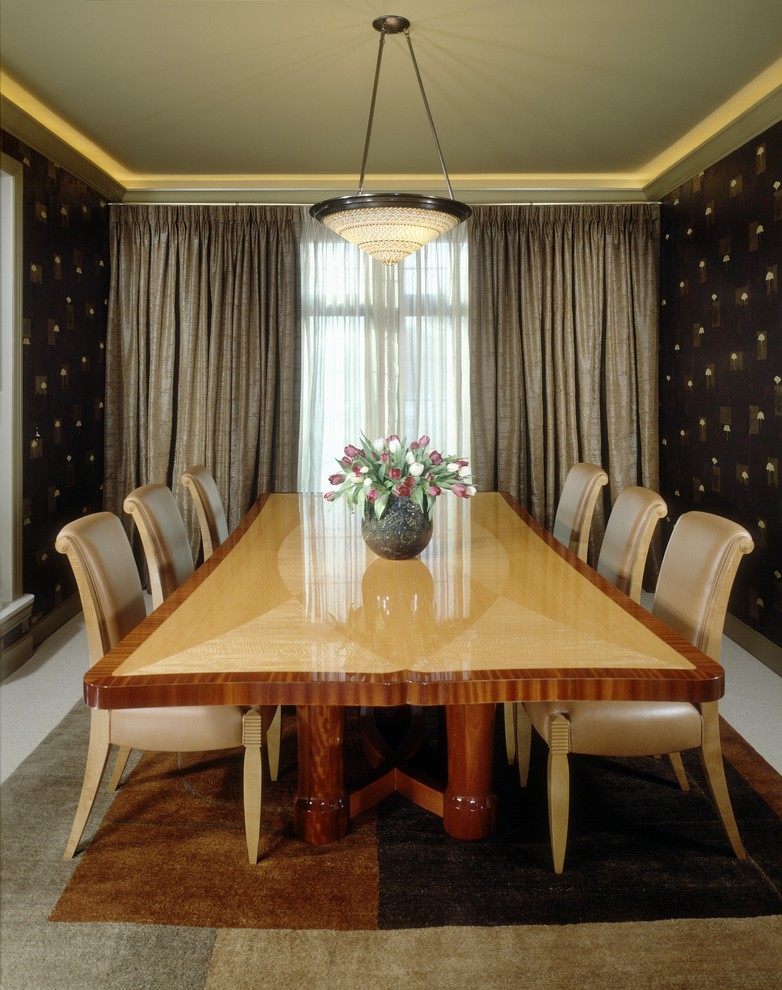 Inspiration for a transitional separate dining room in Detroit.