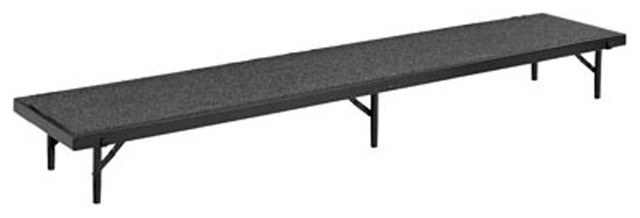 National Public Seating Tapered Riser with Carpet 32"H Tapered Risers in Gray