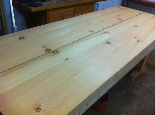 Lantern House Furniture Dining Table In Reclaimed Yellow Pine