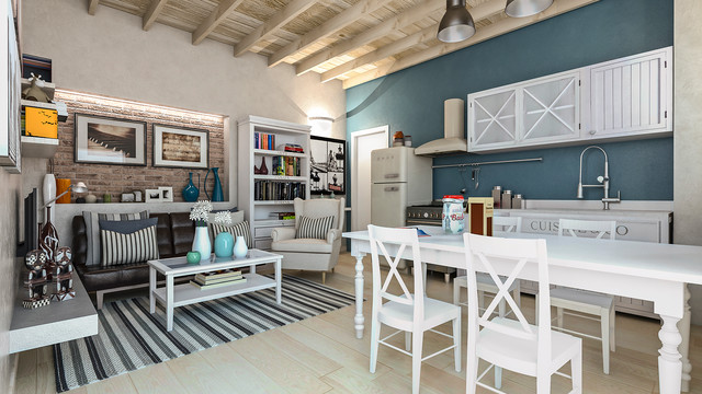 Vecchia Milano in stile Shabby-Chic shabby-chic-style-wohnbereich