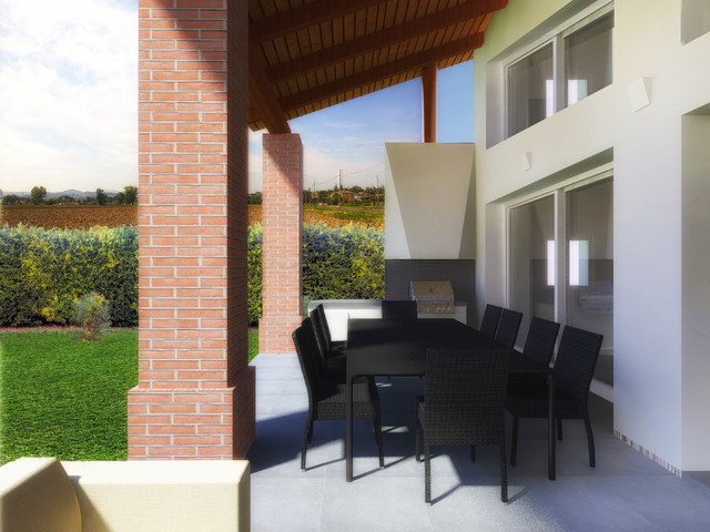 la loggia contemporaneo-porche