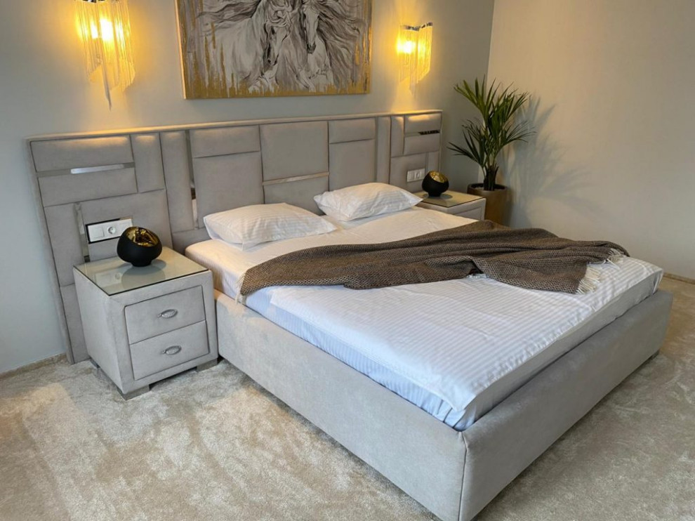 Кровати с мягким изголовьем