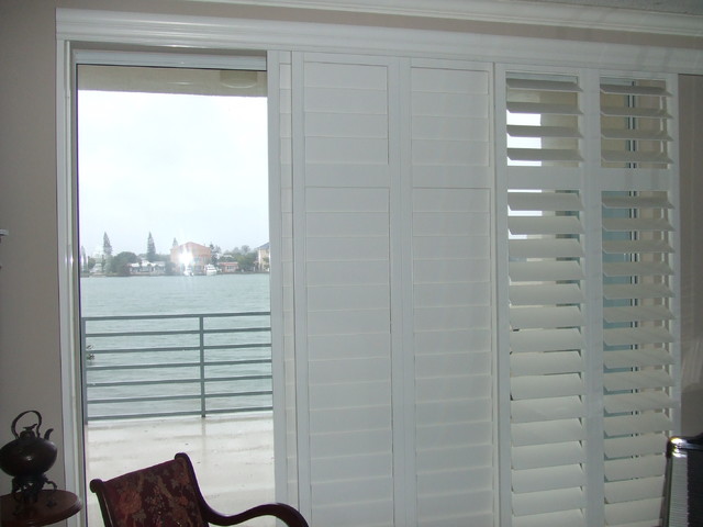 Plantation Shutters For Sliding Glass Door Traditional Living